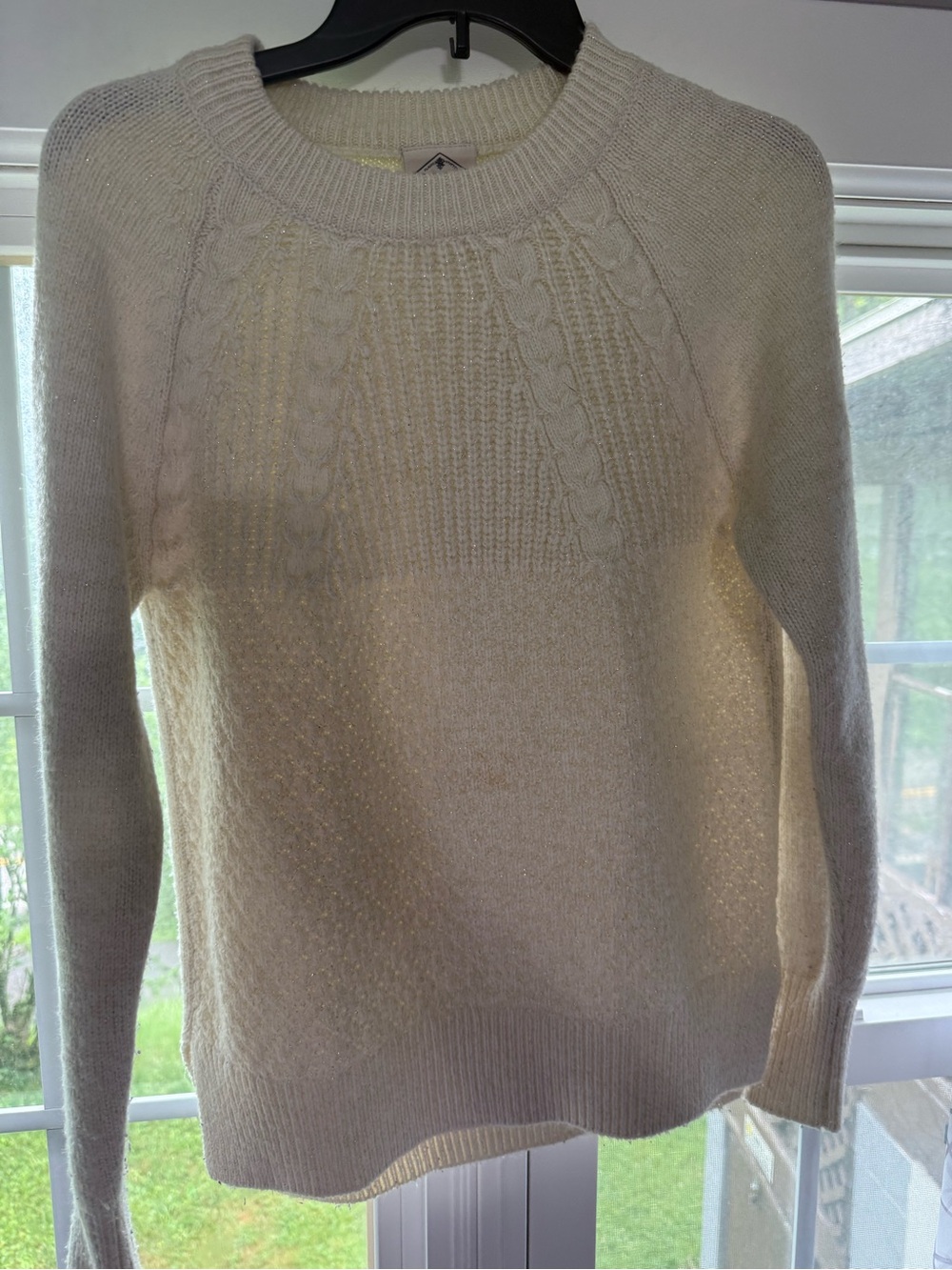 St. John's Bay Cream Cable-Knit Crewneck Sweater